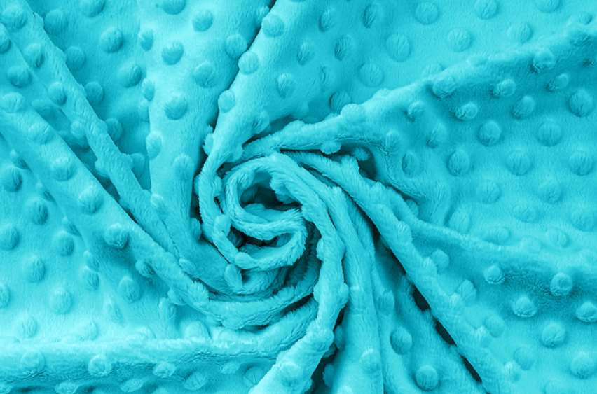 Těhotenský polštář minky tyrkysová