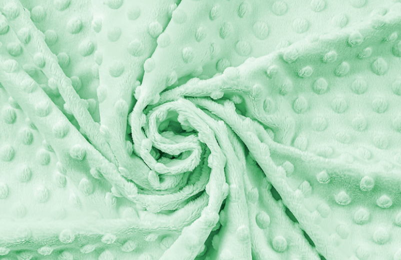 Minky polštářek srdce sv. mentol