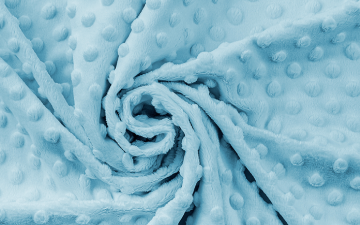 Těhotenský polštář minky sv. modrá