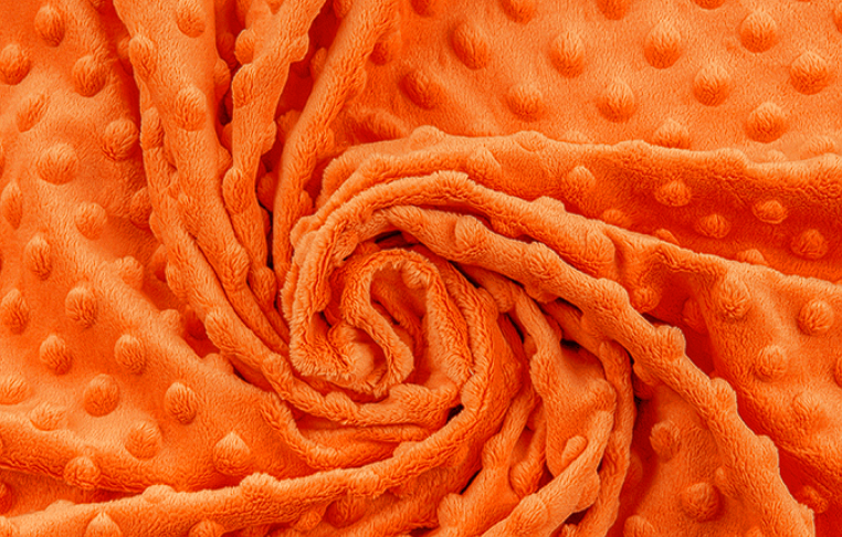 Oboustranná dečka minky oranžová