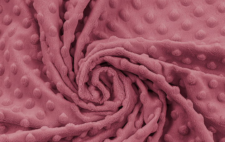 Oboustranná dečka minky starorůžová