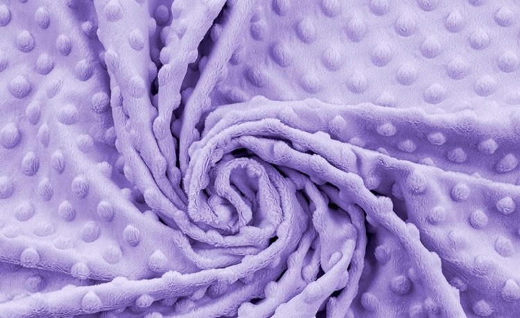 Těhotenský polštář minky levandulový se zipem