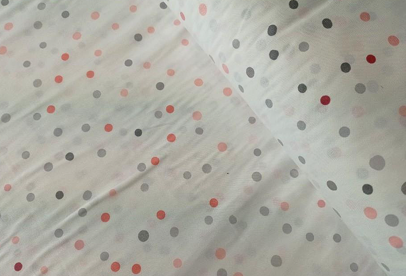 Těhotenský polštář puntíky červeno šedé