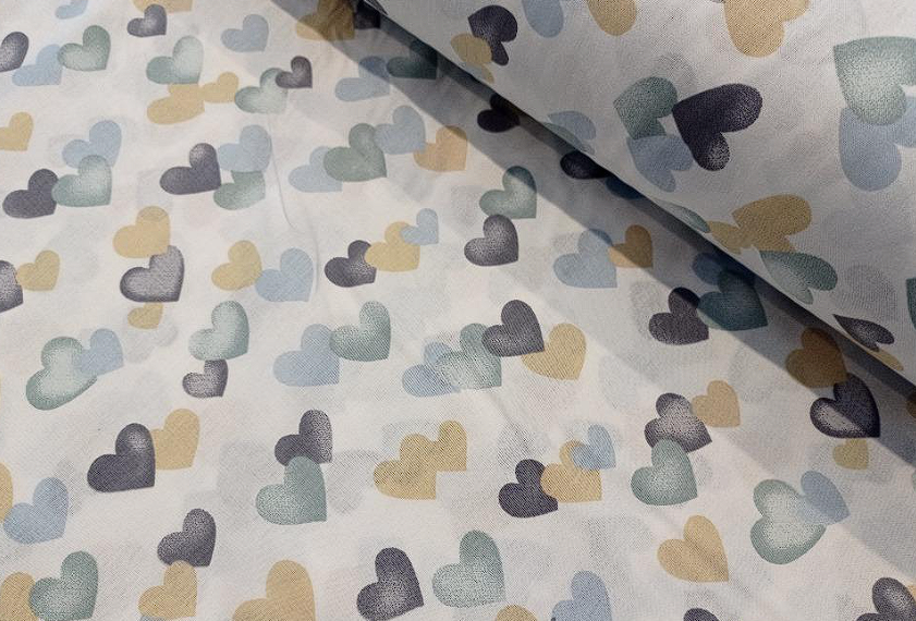 Polštářek srdíčka mentolová