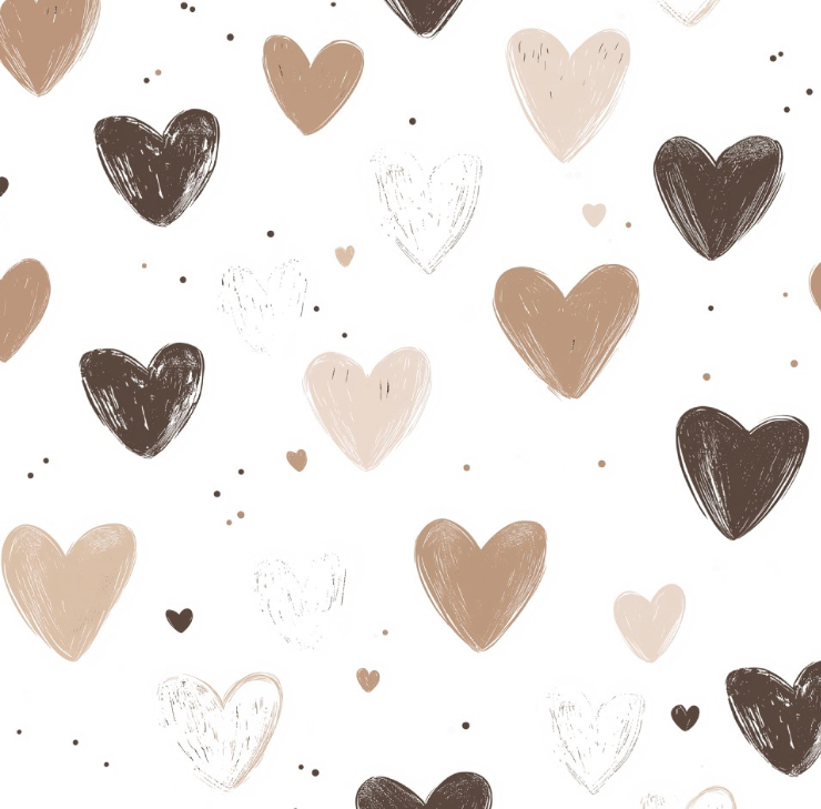 Těhotenský polštář Latte srdíčka 