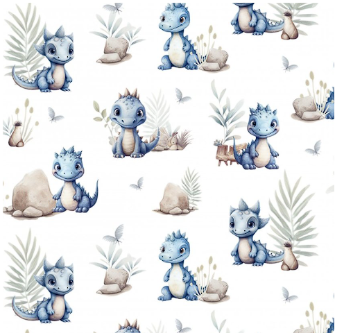 Oboustranná dečka baby Dino s velvetem 