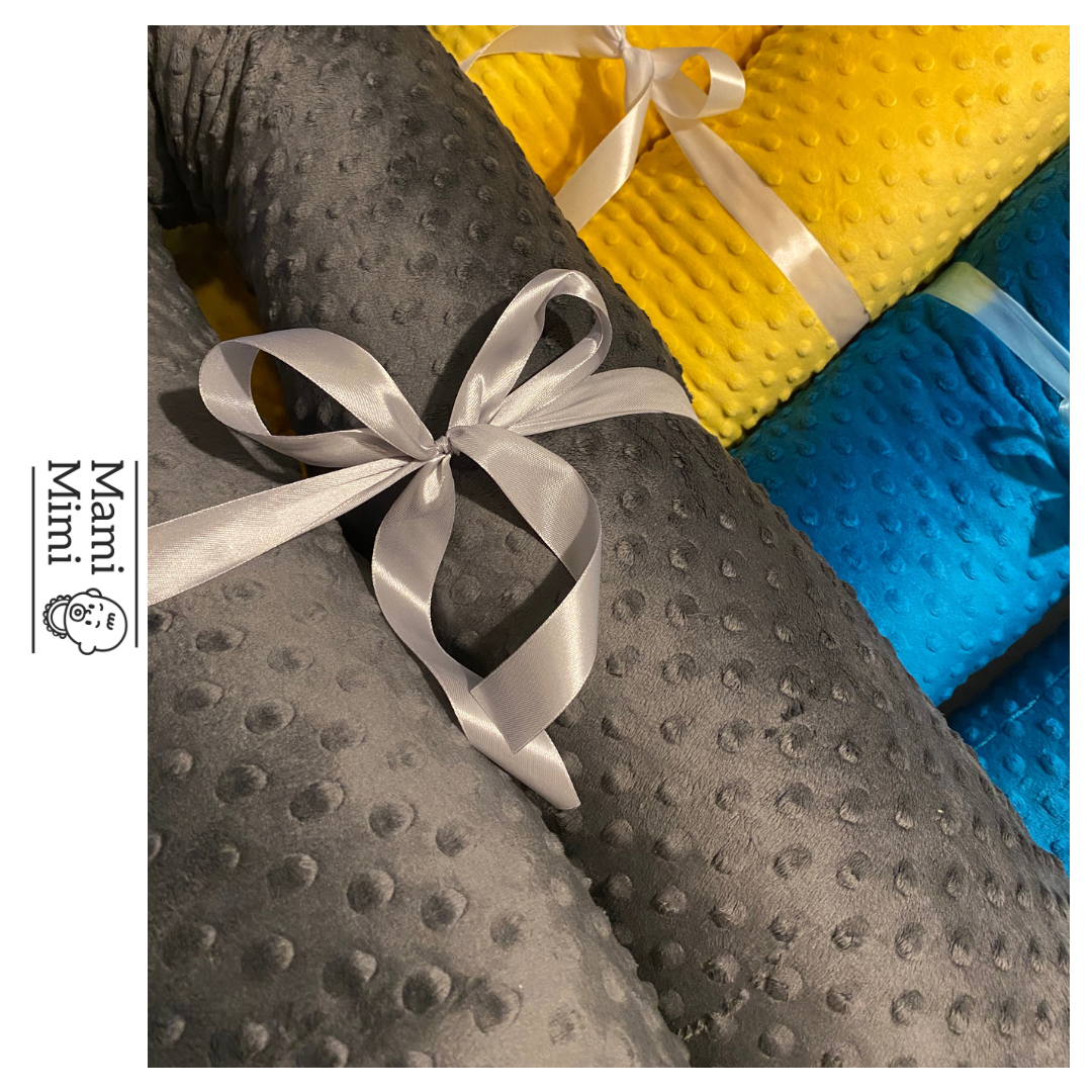 Těhotenský polštář minky tmavě šedá 