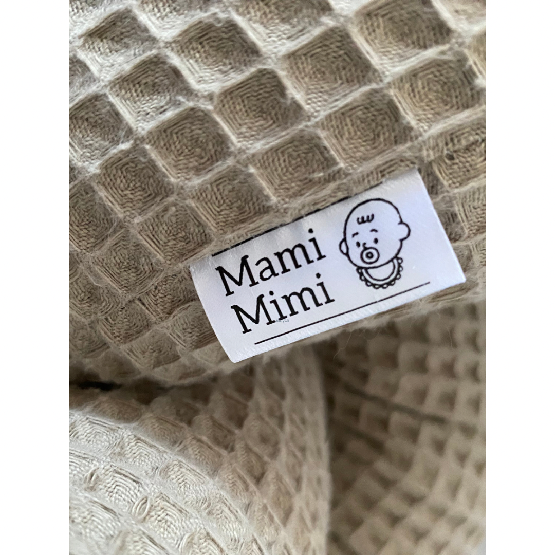 Pletený cop Vafle béžovo-šedé