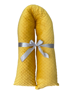 Těhotenský polštář minky žlutá
