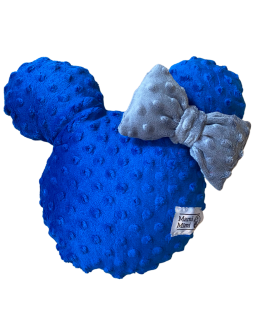 Mickey hlava minky s mašlí královská modrá 