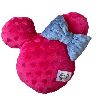 Mickey hlava minky s mašlí růžová