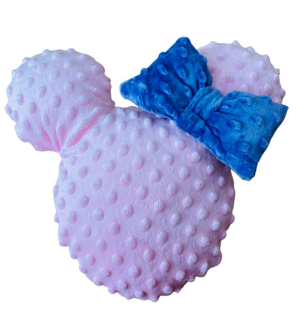 Mickey hlava minky s mašlí růžová
