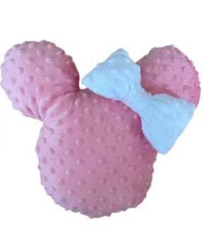 Mickey hlava minky s mašlí růžová