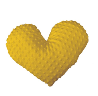 Minky polštářek srdce žlutá 