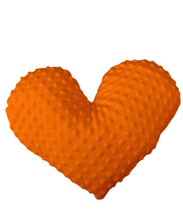 Minky polštářek srdce oranžová