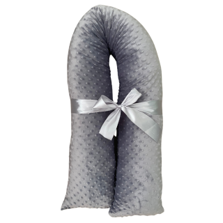 Těhotenský polštář minky šedá