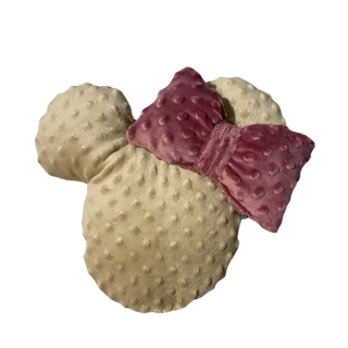 Mickey hlava minky s mašlí béžová