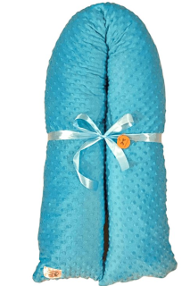 Těhotenský polštář minky tyrkysová