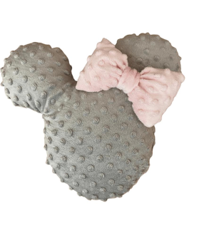 Mickey hlava minky s mašlí béžová