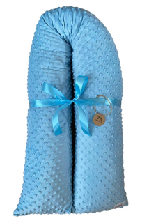 Těhotenský polštář minky sv. modrá