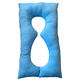 Těhotenský polštář minky sv. modrá