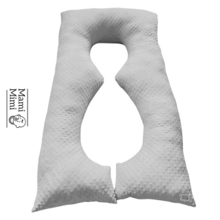 Těhotenský polštář minky sv. šedá