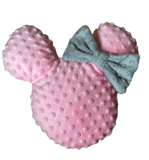 Mickey hlava minky s mašlí růžová