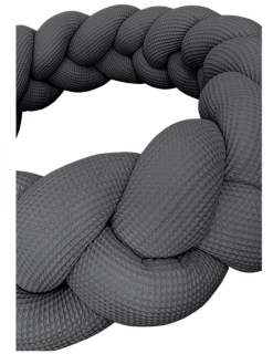 Pletený cop Vafle tmavě šedá