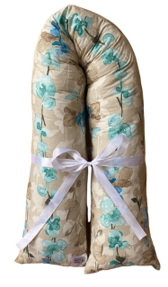 Těhotenský polštář Květy orchideje tyrkysové