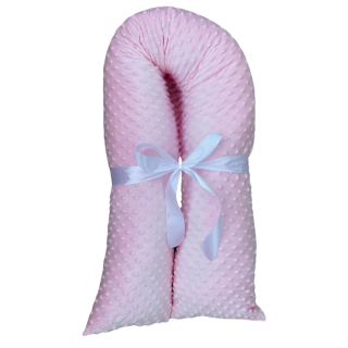 Těhotenský polštář minky sv. růžová