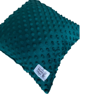 Polštářek minky tmavě zelená