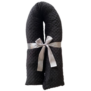 Těhotenský polštář minky černá