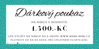 Dárkový poukaz 1500 Kč