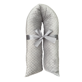 Těhotenský polštář minky sv. šedá