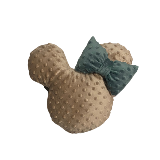Mickey hlava minky s mašlí béžová