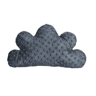 Polštářek mráček minky tmavě šedá 