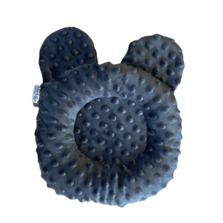 Podhlavníček do postýlky minky tmavě šedý