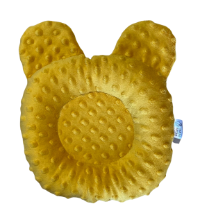 Podhlavníček do postýlky minky hořčicový