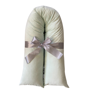 Těhotenský polštář samet velvet mint