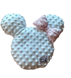 Mickey hlava minky s mašlí bílá